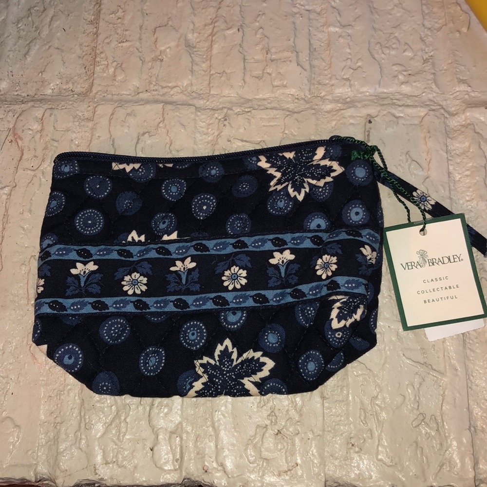 Vera Bradley small cosmetic blue coin bag